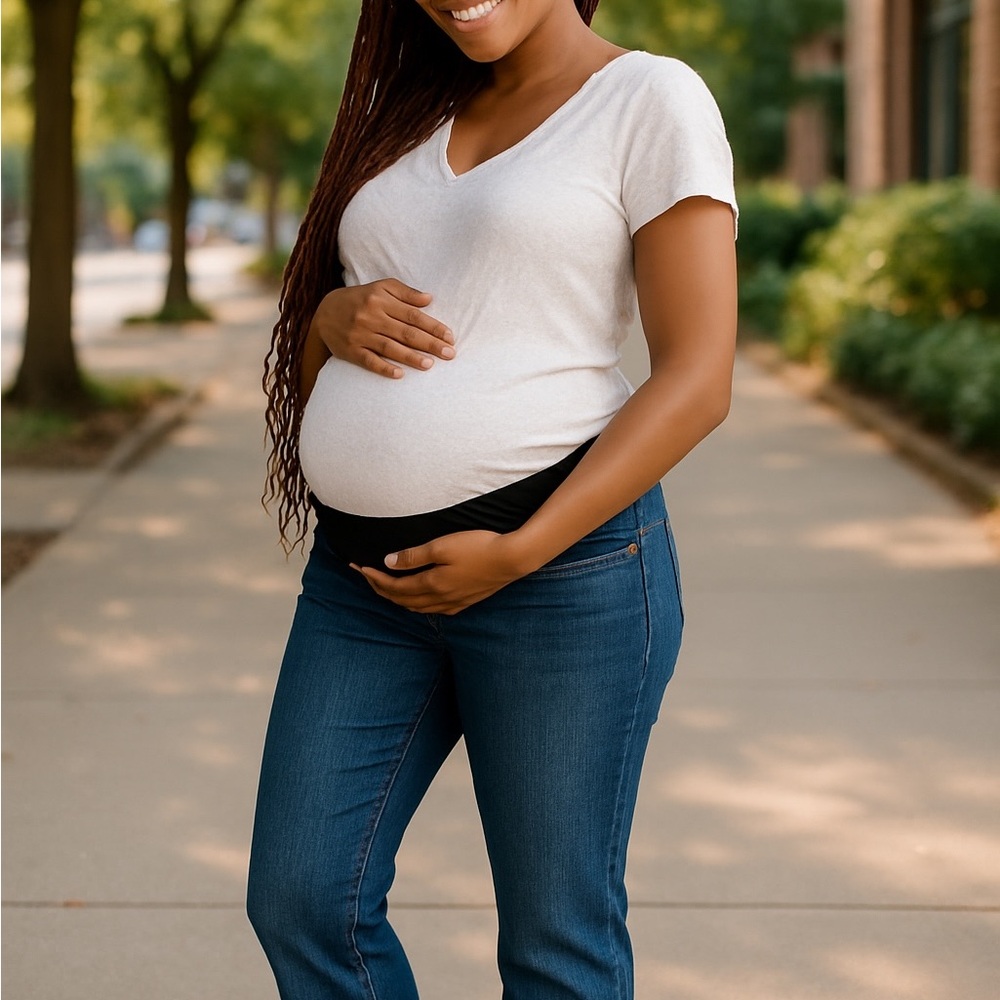 Citizens Of Humanity Blue Straight Leg Kelly Maternity Panel Stretch Jeans Sz 32